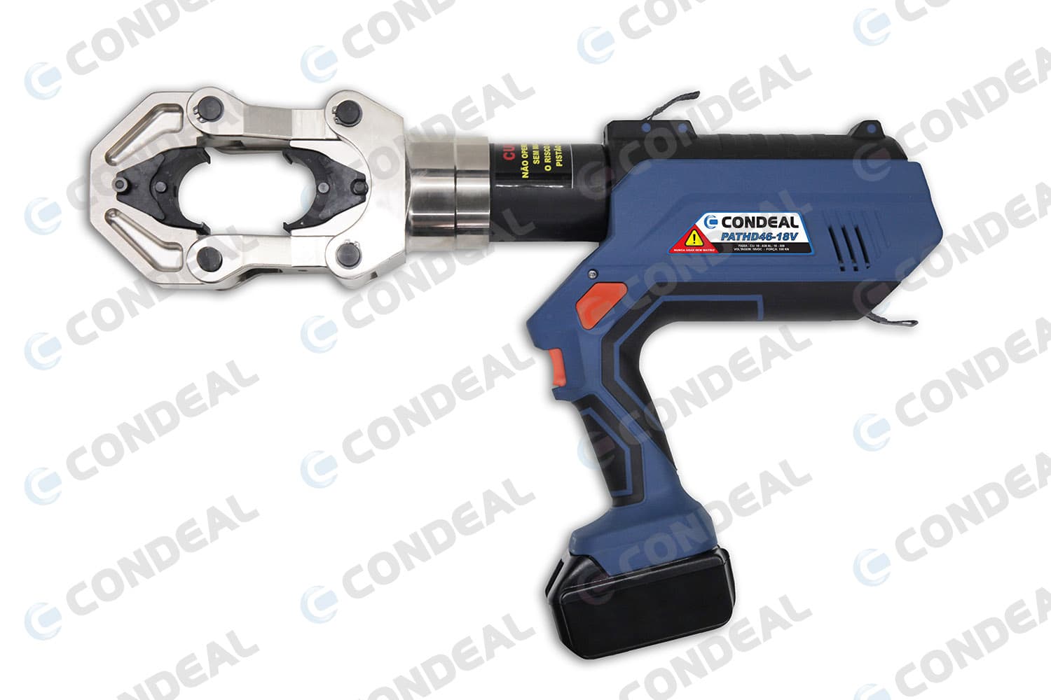 Alicate a Bateria Compressão Prensa Terminal Hidráulico Tipo PAT46-18V - PATHD46-18V ( 10-630mm2) - CONDEAL